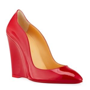 Christian Louboutin Tanja Red Patent Wedge NIB - Purchased at Neiman Marcus.